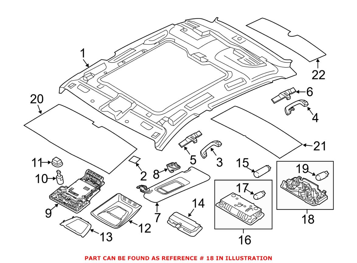 BMW Dome Light - Rear 63319321576